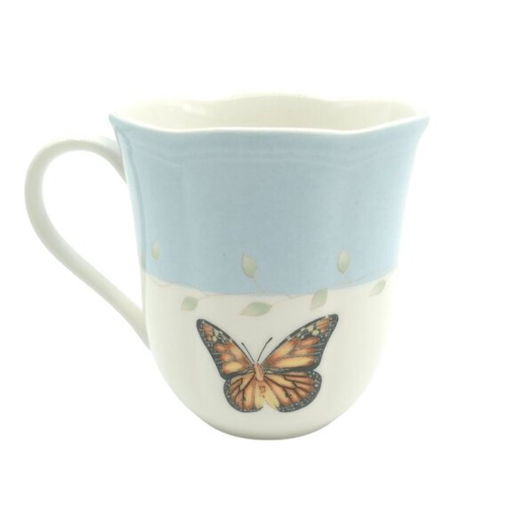 Set Of 4 Butterfly Meadow China Mugs By Lenox - Picture 5 of 8